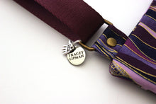 Load image into Gallery viewer, small crossbody bag for phone and edc, purple fabric vegan cross body bag with two zippers for women and girls everyday carry, travel bag