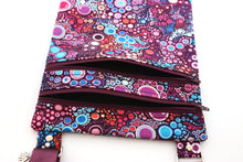 Load image into Gallery viewer, small crossbody bag for women and teen girl everyday carry, purple pink blue fabric phone bag, birthday gift, travel bag, cross body purse