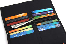 Load image into Gallery viewer, Gecko Fabric Long Wallet for Women - Clutch Wallet - Card and Coin Wallet - Check Book Holder - Vegan Bifold Wallet with zipper coin pocket