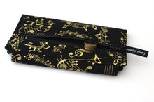 Load image into Gallery viewer, Music Notes Wallet for Women - Music Teachers Gift Music Lover Card Slot Wallet - Long Wallet - Clutch Wallet - Bifold Wallet with zipper