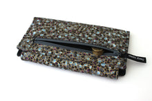 Load image into Gallery viewer, vegan wallet for women for cards money and phone, fabric checkbook cover wallet with coin pocket, long wallet for lots of cards, slim bifold