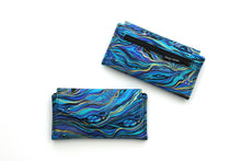 Load image into Gallery viewer, Fabric wallet for women, cell phone wallet, long wallet, slim wallet, large wallet with zipper change pocket, holds lots of cards, vegan