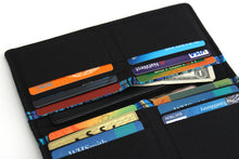 Load image into Gallery viewer, Fabric wallet for women, cell phone wallet, long wallet, slim wallet, large wallet with zipper change pocket, holds lots of cards, vegan