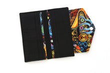 Load image into Gallery viewer, wallet for women fabric vegan slim wallet, credit card wallet for checkbook cover cash and phone, long wallet card holder zipper coin pocket