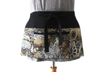 Load image into Gallery viewer, teacher apron with pockets - vendor apron with zipper pocket - waitress apron - utility apron - server apron - half apron - money apron