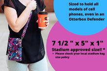 Load image into Gallery viewer, Cell phone purse - small crossbody bag - cell phone wallet - crossbody iphone purse - purple smartphone purse - cell phone pouch - phone bag