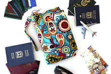 Load image into Gallery viewer, Family passport holder for 2 4 6 8 passports, large travel wallet for multiple passports, passport wallet, travel documents holder vegan