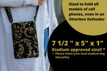 Load image into Gallery viewer, small crossbody bag for music teacher gift, phone bag gift for music lover, crossbody phone case, sheet music, music notes, musician gifts,