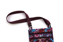 Load image into Gallery viewer, small crossbody bag for women and teen girl everyday carry, purple pink blue fabric phone bag, birthday gift, travel bag, cross body purse