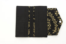 Load image into Gallery viewer, Music Notes Wallet for Women - Music Teachers Gift Music Lover Card Slot Wallet - Long Wallet - Clutch Wallet - Bifold Wallet with zipper