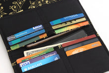 Load image into Gallery viewer, Music Notes Wallet for Women - Music Teachers Gift Music Lover Card Slot Wallet - Long Wallet - Clutch Wallet - Bifold Wallet with zipper