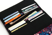 Load image into Gallery viewer, Fabric Long Wallet for Women for cards cash phone with zipper coin pocket, checkbook cover card holder slim wallet, bifold wallet women