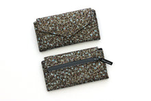 Load image into Gallery viewer, vegan wallet for women for cards money and phone, fabric checkbook cover wallet with coin pocket, long wallet for lots of cards, slim bifold