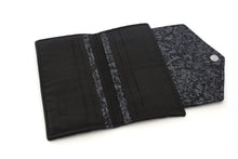 Load image into Gallery viewer, slim wallet for women, fabric long wallet, vegan card holder wallet for checkbook cover cards cash, cell phone wallet bifold clutch handmade