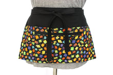 Load image into Gallery viewer, alphabet teacher apron with pockets, preschool teacher organizer apron, abc classroom apron with zipper pocket, English teacher gift