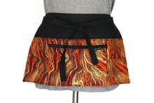 Load image into Gallery viewer, burnt orange vendor apron with pockets - teacher apron - utility apron with zipper pocket - waitress apron - server apron - waist apron