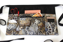 Load image into Gallery viewer, teacher apron with pockets - vendor apron with zipper pocket - waitress apron - utility apron - server apron - half apron - money apron