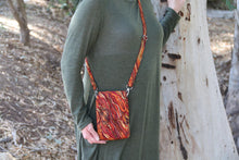 Load image into Gallery viewer, burnt orange phone bag for women - small crossbody bag - cell phone wallet - crossbody phone case - gift for mum - shoulder bag gift for her