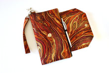 Load image into Gallery viewer, Burnt Orange Family Passport Holder, Travel Wallet, Vegan Travel Document Holder, Travel Organizer Gift for mom, Large Passport Cover Fabric