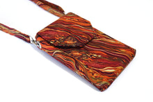 Load image into Gallery viewer, burnt orange phone bag for women - small crossbody bag - cell phone wallet - crossbody phone case - gift for mum - shoulder bag gift for her