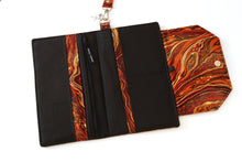 Load image into Gallery viewer, Burnt Orange Family Passport Holder, Travel Wallet, Vegan Travel Document Holder, Travel Organizer Gift for mom, Large Passport Cover Fabric