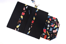 Load image into Gallery viewer, Family Passport Holder, Vegan Travel Wallet for Passports and Boarding passes, Fabric Travel Document Holder for 2 4 6 8 passports,