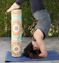 Load image into Gallery viewer, Handmade Yoga mat bag with zipper, mandala yoga mat carrier, yoga mat holder for women, yoga tote, gift for yoga lover, yoga gift for mom