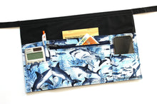 Load image into Gallery viewer, Teacher apron with pockets, waitress apron, server apron, Teacher shark gift, zipper pocket apron, utility apron for women, classroom apron