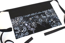 Load image into Gallery viewer, Black apron with pockets - Teacher Apron - Server apron - Vendor apron - farmers market apron - craft fair apron - utility apron half apron