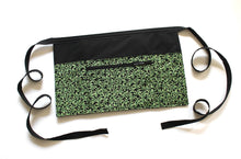 Load image into Gallery viewer, craft show vendor apron for women - leaf print farmers market apron zipper pocket - florist gift - utility apron - event planner waist apron