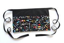 Load image into Gallery viewer, teacher apron with pockets, preschool classroom apron, back to school teacher appreciation gift, craft apron zipper pocket utility apron