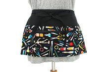 Load image into Gallery viewer, teacher apron with pockets, preschool classroom apron, back to school teacher appreciation gift, craft apron zipper pocket utility apron