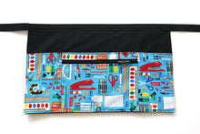 Load image into Gallery viewer, teacher apron with pockets, preschool classroom apron, teacher organizer craft apron with zipper pocket utility apron half apron waist apron