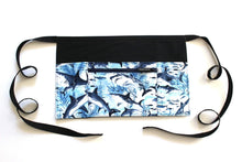 Load image into Gallery viewer, Teacher apron with pockets, waitress apron, server apron, Teacher shark gift, zipper pocket apron, utility apron for women, classroom apron