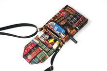 Load image into Gallery viewer, small crossbody bag, book lover gifts for women bibliophile, cell phone purse for librarian gift, phone bag gift for reader, bookish gifts
