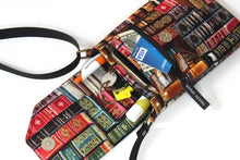 Load image into Gallery viewer, small crossbody bag, book lover gifts for women bibliophile, cell phone purse for librarian gift, phone bag gift for reader, bookish gifts