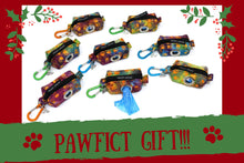 Load image into Gallery viewer, paw print poop bag holder carrier dispenser, dog walker gift, dog lover gift, dog owner gift, dog mom gift, dog waste bag holder