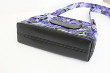 Load image into Gallery viewer, Purple floral fabric crossbody bag for women, womens adjustable cross body purse / crossover / shoulder bag, handbag, birthday gift for mom
