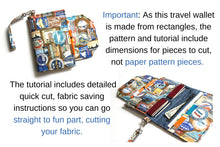 Load image into Gallery viewer, Family travel organizer wallet pattern, family passport holder for 2 4 6 passports pdf sewing tutorial, travel wallet and document holder