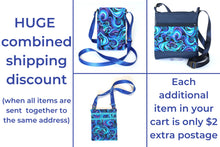 Load image into Gallery viewer, Retro spiral small double zipper crossbody fabric bag for women and teenage girls, cell phone purse, travel bag, Christmas gift for daughter