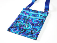 Load image into Gallery viewer, Retro spiral small double zipper crossbody fabric bag for women and teenage girls, cell phone purse, travel bag, Christmas gift for daughter