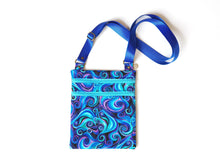 Load image into Gallery viewer, Retro spiral small double zipper crossbody fabric bag for women and teenage girls, cell phone purse, travel bag, Christmas gift for daughter