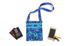 Load image into Gallery viewer, Retro spiral small double zipper crossbody fabric bag for women and teenage girls, cell phone purse, travel bag, Christmas gift for daughter