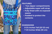 Load image into Gallery viewer, Retro spiral small double zipper crossbody fabric bag for women and teenage girls, cell phone purse, travel bag, Christmas gift for daughter