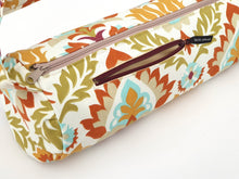 Load image into Gallery viewer, Handmade Yoga mat carrier for women, womens yoga mat bag with zipper, yoga mat tote, pilates mat bag, gift for yoga lover, yogi gift for her