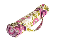 Load image into Gallery viewer, Handmade Yoga mat bag with zipper, floral yoga mat carrier, womens yoga mat holder with zipper pocket, yoga bag, yoga gifts for yoga lover