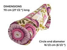 Load image into Gallery viewer, Handmade Yoga mat bag with zipper, floral yoga mat carrier, womens yoga mat holder with zipper pocket, yoga bag, yoga gifts for yoga lover