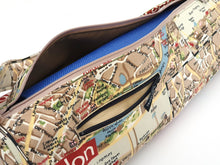 Load image into Gallery viewer, Handmade Yoga bag with zipper, yoga mat carrier, yoga mat bag for men or women, London map print yoga tote, gift for yoga lover, yogi gift