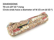 Load image into Gallery viewer, Handmade Yoga bag with zipper, yoga mat carrier, yoga mat bag for men or women, London map print yoga tote, gift for yoga lover, yogi gift