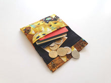 Load image into Gallery viewer, Womens minimalist small wallet for cat lover, cat fabric slim wallet for women, teen wallet, pocket wallet, business card credit card holder